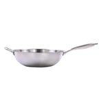 RTS High Quality Five-layer Steel Frying Pan Non Stick Stainless Steel Chinese Frying Wok Pan