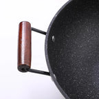 RTS 2023 Multi-Function Electric Frying Wok Pan Chinese Wok Stove Flat Bottom Non-stick Wok Pan With Handle