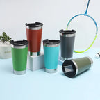 Reusable Vaccum Glass 502ml Thermal Beer Glass Cup Keep Cold Copo Termico With Lid and Opener