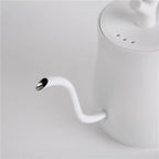 1.2L Gooseneck Electric Coffee Kettle White Mini Stainless Steel Pour Over Tea Electric Kettle
