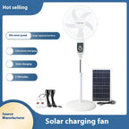 Hot Sale 16-Inch Solar Floor Fan Remote Control Large Capacity Battery Charging Stand for Household Use Special Offer for