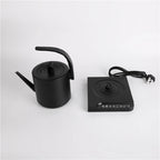 RTS 1L Portable Gooseneck Electric Pour-Over Kettle Stainless Steel Retro Design for Home or Hotel Use Black Electric Kettle