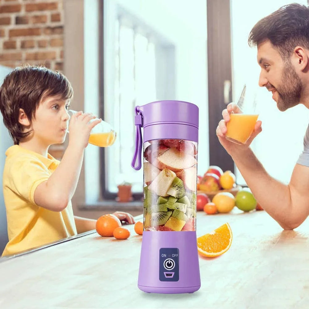 380ML Personal Portable Mini Blenders Usb Rechargeable Fruit Juice Cup Electric Mini Portable Juice Cup