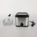 RTS Custom Large Capacity 1200W Electric Deep Fryer Stainless Steel Kitchen Home Appliance