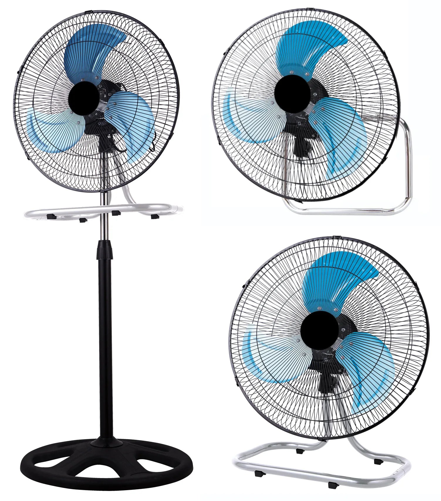 Hot Sale 18\" 3-in-1 Wall Floor Electric Fan 110/220V AC US for Household Industrial Use Africa Southeast Asia South America