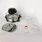 RTS 20L Household Multifunctional Electric Fryer French Fries Machine Smart Glass Visualization Lightwave Oven