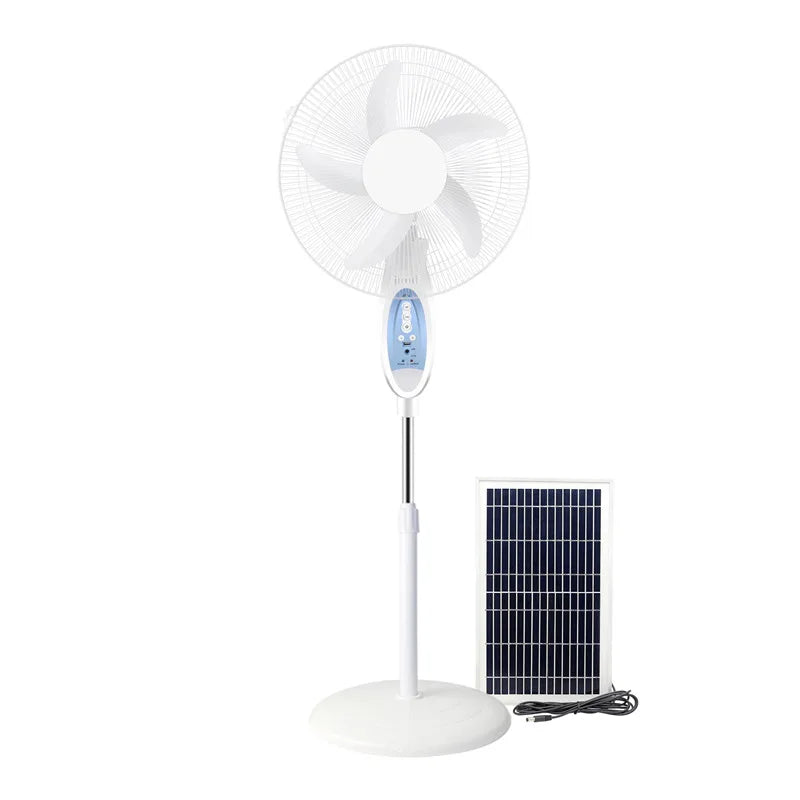 Hot Sale 16-Inch Solar Floor Fan Remote Control Large Capacity Battery Charging Stand for Household Use Special Offer for