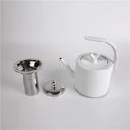 RTS Hot Sale 304 Stainless Steel Tea Kettle 1.5L White Teapot Universal Gas Kettle Grip Water Kettles