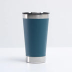 Reusable Vaccum Glass 502ml Thermal Beer Glass Cup Keep Cold Copo Termico With Lid and Opener