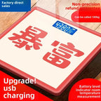 Accurate Cute USB Rechargeable Electronic Body Scale for Household Use for Weight Loss & Plastic Health Monitoring Dormitories