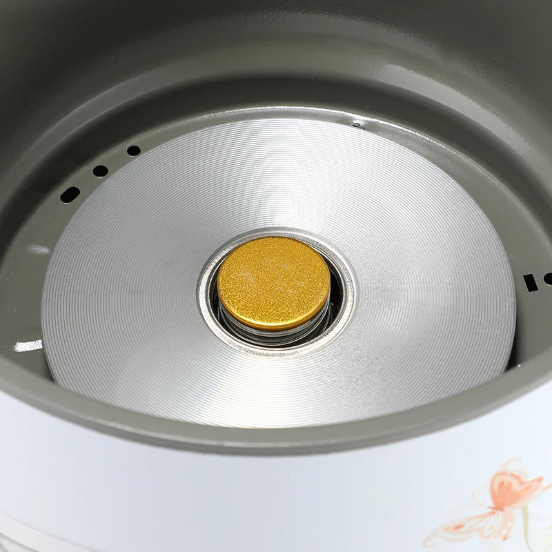 RTS Wholesale Electric Rice Cooker White Mini 2L/3L/4L/5L/6L Multi-Function with Floral Printing for Household Use