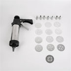 RTS Diy Biscuits Cookie Press Gun Kit Stainless Steel 13 Cookie Mold Discs 8 Piping Nozzles Churros Maker Machine Set Tool Kit