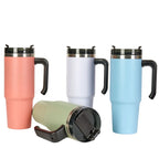 Free Plastic Acrylic Tea Coffee Lid Insulated Cups 600ml Thermos Vacuum Double Wall Stainless Steel Tumblers